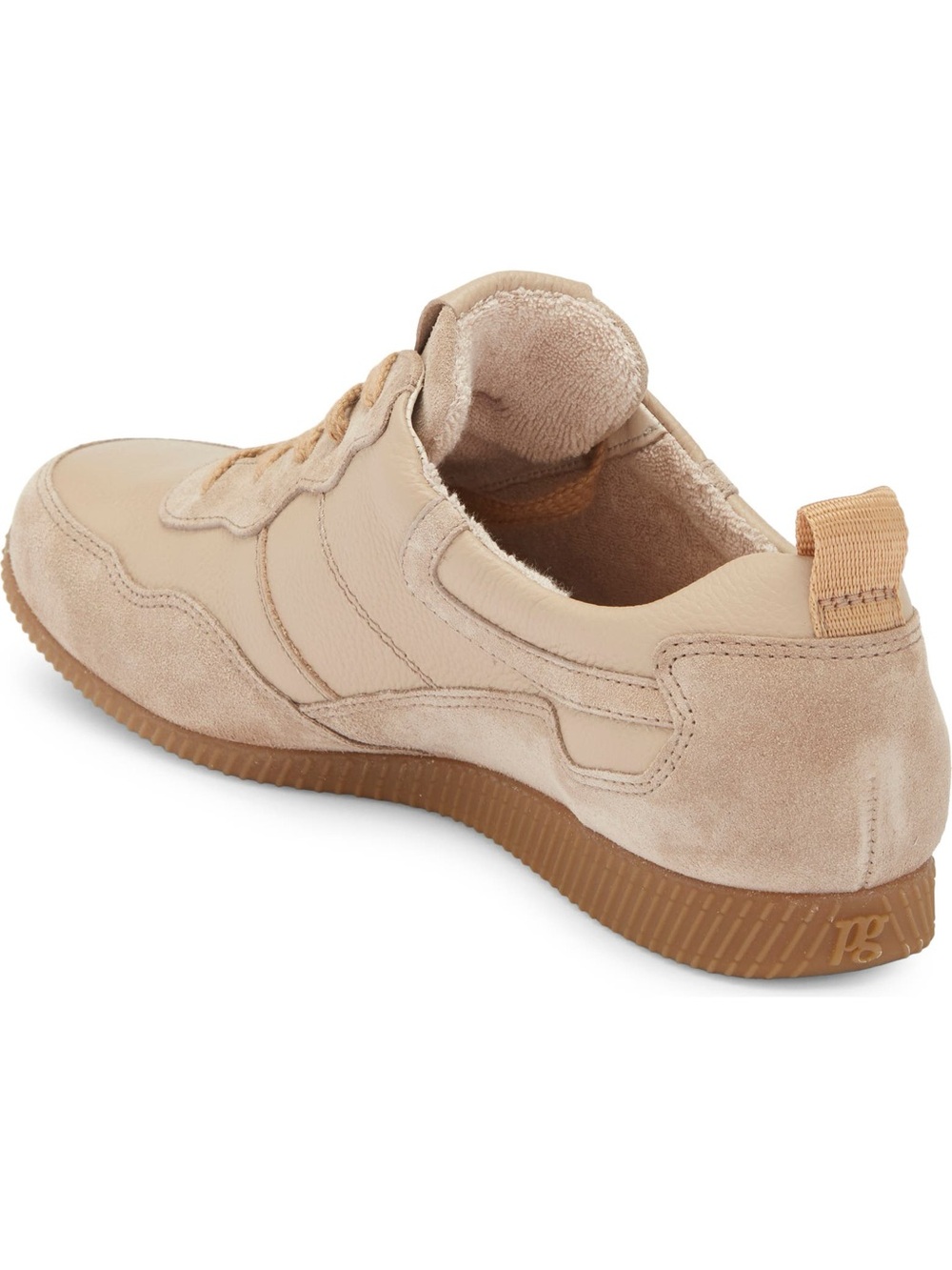 New Paul Green Chantel Sneaker Low Top Lace Up Almond Combo Leather Suede US 9.5 - Picture 15 of 15
